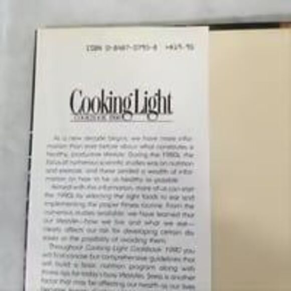 Vintage Cooking Light hardcover book cookbook first Printing 1989 - Picture 6 of 10